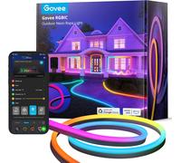 Chenquansarl-Neon Led Strip Extérieur 10m, Ruban Led Rgbic Etanche Ip67 Avec Plus De 64 Scènes,Synchronisation Musicale, Applicable À Cour Jardin Décoration, Fonctionne Avec Alexa Et Google Assistant