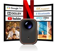 ChenQuanSarl-[Netflix Sous Licence & Google Tv] 2025 Xming Episode One Mini Projecteur Wifi Bluetooth 4K Portable Pour Films En Extérieur, Dolby Audio, Applications Intégrées Avec