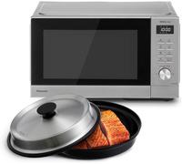 ChenQuanSarl-Nn-Gd39Qsepg 29L Four À Micro-Ondes Gril En Acier Inoxydable Avec Plat À Vapeur, 1000W, Décongélation Automatique, Molette Et Accessoires