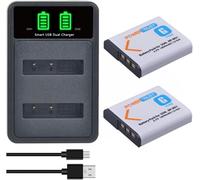 ChenQuanSarl-Np-Bg1 Np-Fg1 Batterie Avec Chargeur Pour Cyber-Shot Dsc-W120, Dsc-W100, Dsc-H7, Dsc-H9, Dsc-W220, Dsc-H55, Dsc-W30, Dsc-W300, Dsc-W55, Dsc-W50