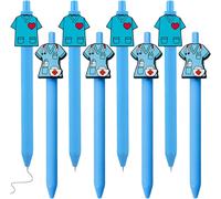 Chenquansarl-Nurse Ballpoint Pens With Heart And Syringe Patterns In Black Ink - Versatile Writing Instruments For Nurses, Medical Assistants And Students (8 Mignon Infirmière Pen)