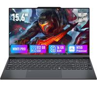 ChenQuanSarl-Ordinateur Portable Avec Twin Lake N150 Processeur, Pc Portable 16Go Ram 512Go Ssd, Métal Ecran 15,6 Pouces Laptop Win11, Clavier Rétroéclairé, Touch Id, Webcam, Wifi 5, Usb 3.0 * 2
