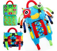 Chenquansarl-Oreiller D'apprentis Sensoriel Et Jouets De Voyage Pour Les Tout-Petits De 1 À 3 Ans, Motricité Fine Et Jouets Occupés Avec Activités De Filetage