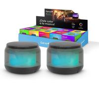ChenQuanSarl- Pack 2 Haut-Parleur Portable Sans Fil Bluetooth 5.1/ Micro Sd Avec 15 Modes D'Éclairage Led Multicolores, Son 360º Et Mains Libres