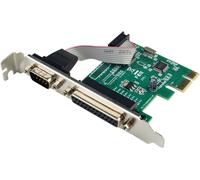 ChenQuanSarl-Pci-E Pci Express Com Série Db9 Rs-232 + Imprimante Db25 Lpt Adaptateur De Port