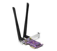 ChenQuanSarl-Pcie X1 To M.2/Ngff (A+E Key) Wifi Bluetooth Wireless Module Adapter Card With Dual-Band 2.4&5G 2X 5Dbi Antenna