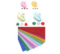 Chenquansarl-Pcs Perforatrices Rond À Motif, Perforeuses À Papier, Mini Perforatrice À Papier Ronde,Perforatrices À Motifs,10pcs Papier Cartonné Pailleté
