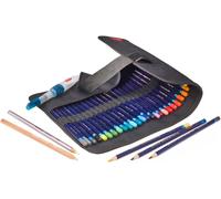 Chenquansarl-Pencil Wrap - Trousse À Crayons Enroulable, Accueille Jusqu'à 24 Crayons De Couleurs, Qualité Professionnelle, Coloris Noir (2306206)