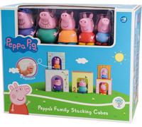 ChenQuanSarl-Peppa Pig Lot De 5 Cubes Empilables Et 5 Figurines Peppa Pig 2 Jouets En 1 (Deqube 921D00064)