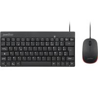 ChenQuanSarl-Periduo-212, Ensemble Clavier Souris Mini Filaire Pour Windows - 12 Touches Multimédia, Noir, Azerty