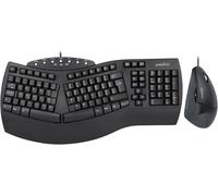 ChenQuanSarl-Periduo-512B Us Combo Clavier Ergonomique Filaire Et Souris Verticale - Usb - Noir - Anglais Américain