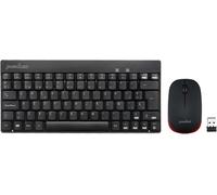 ChenQuanSarl-Periduo-712 Mini Pack Clavier Et Souris Sans Fil Noir Et Rouge Español Qwerty