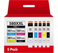 ChenQuanSarl-Pgi 580 Xxl Cli 581Xxl Cartouche D'Encre Compatible Pour Canon 580 581 Xxl Pour Pixma Ts8150 Ts8151 Ts8252 Ts6150 Ts6250 Ts8350 Tr7550 Ts6151 Ts6251 Ts8250 (5 Pack)
