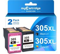 ChenQuanSarl-Phoever Lot De Cartouches Xl Compatibles Avec 305 Pour Deskjet 4120E 2700 2720 2710 Deskjet Plus 4120 Envy 6000 6010 6020E 6420E Pro 6430 6432 ¿2-Pack