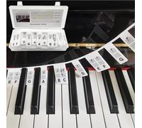 ChenQuanSarl-Piano Keyboard Stickers For 88/61/54/49/37 Key, Bold Large Letter Piano Stickers For Learning, Removable Piano Keyboard Letters, Comes With A Box, White