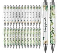Chenquansarl-Pièces De Stylos De Remerciement Stylos D'adieu Avec Phrase Danke Für Alles Stylo Et Aide-Mémoire De Motif De Feuille Cadeaux Pour Collègues Enseignants Employé École Bureau