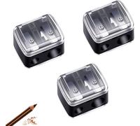 Chenquansarl-Pièces Taille Crayon Maquillage,Taille-Crayon Cosmétique Avec Réservoir,Taille Crayons Maped Enfant,Taille-Crayons Double Trou,Pencil Sharpener,Accessoire Make Up Pour Jumbo Et Standard