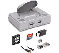 ChenQuanSarl-Pistation Case Boîtier Boîtier Pour Raspberry Pi 4 Avec Arrêt Sécurisé,Réinitialisation Sécurisée, Carte Sd De Jeu 32G Et Lecteur De Cart Pour Raspberry Pi 4 Modèle B