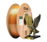 ChenQuanSarl-Pla Bicolore Soie Filament 1.75Mm, Soyeux Coextrusion Magique Pla Filament Changement Dégradé, Bobine De 1Kg (2.2 Lbs) Pour Imprimante 3D, Soie Or Noir