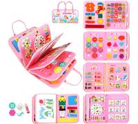 ChenQuanSarl-Planche D'Activités Montessori Pour Enfants De 3 Ans, Jouets Sensoriels Pour Bébés De 3 Ans, Jouets À Moteur Fine, Jouets De Voyage Pour Tout-Petits, Activités D'Apprentis Des Tout-Petit