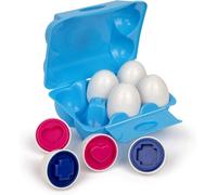 ChenQuanSarl-Playkidiz Oeufs De Tri De Formes ¿ Jouet De Développement Et Éducatif ¿ Une Demi-Douzaine (6) Pièces Pour Mélanger Et Assortir Les Couleurs Ou Les Formes ¿ Recommandé Pour Les 18 Mois Et