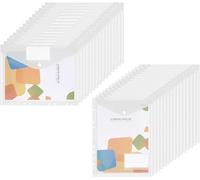 Chenquansarl-Pochette Porte-Document A4, Lot De 30 Pochette Plastique A4 Avec 11 Trous, Pochette Transparente A4 Pour Pochette Rangement Maison (Blanc)