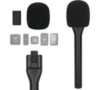 ChenQuanSarl-Poignée Micro Dji Mini - Interview Adaptateur De Micro Main Magnétique Sans Fil, Support Micro Cravate Pour Dji Mic 2, Hollyland Lark M2, Rode Wireless Micro/Go Ii/Me, Handle Interview D