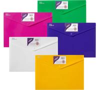 Chenquansarl-Polyfile Id Chem À Bouton Pression Couleurs Assorties A4 Lot De 5