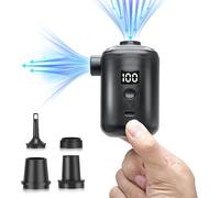 Chenquansarl-Pompe À Air Électrique, 3600mah Pompe À Air Rechargeable Usb, Mini Gonfleur Électrique, 280l/Min, Avec Jeu De 4 Buses, Affichage Numérique De La Batterie, Portable Pour Matelas Gonflable
