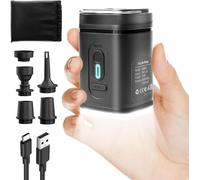 Chenquansarl-Pompe À Air Électrique À Batterie, 2400 Mah, Rechargeable, 3 En 1, Mini Pompe Électrique Avec Usb, 5 Buses D'air Pour Matelas Gonflable, Canapé, Piscine, Bateau Gonflable