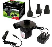 Chenquansarl-Pompe À Air Électrique Ac Avec 3 Buses Camping Gonflables Matelas Gonflable Piscine Jouets Adaptateur Pr Britannique 3 Broches Cordon Allume-Cigare 12 V 150 W Portable