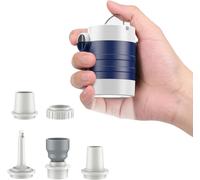 Chenquansarl-Pompe À Air Électrique, Pompe À Air Rechargeable Avec 1400mah, Quick-Fill Inflator Dégonfleur, Pompe À Air Matelas À Air Avec 5 Buses D'air Pour Matelas À Air, Piscine, Bateau Gonflable
