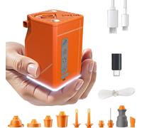 ChenQuanSarl-Portable Pompe À Air Électrique, 3000Mah Gonflable/Dégonflable Pompe Avec 10 Buses, Led Ventilateur, Lampes Camping, Usb Rechargeable, Pour Matelas, Jouets De Piscine, Bouée De Sauvetage