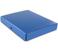 Chenquansarl-Porte-Documents Avec Fermeture Par Bouton-Pression (Capacité¿ 1 Cm Pour Environ 80 Pages 3 Rabats Label Noir Format Din A4 Capacité 4 Cm, Pour Environ 380 Pages Din A4 Bleu