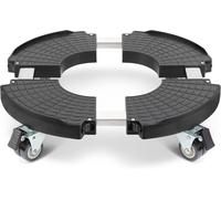 ChenQuanSarl-Porte Plante A Roulettes Réglable Ø 40-54Cm, Plateau Roulant Capacité De 200 Kg, Support De Pot De Fleur Pour Intérieur À Extérieur, Plante, Pied De Parasol, Poubelle, Noir