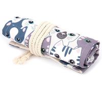 Chenquansarl-Porte-Rideau Pour Stylos Trousse De Rangement Emballage En Rouleau Sac Cadeau Étui À Crayons Crayon De Couleur Canva Stylo Rideau Pochette Pour Stylos Porte-Stylo En Toile À 36