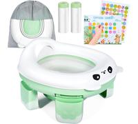 Chenquansarl-Pot Pliable Portable Enfant Voyage, Pot De Voyage Enfant, Pot Bebe Toilette Portable Enfant, Avec 40 Sac, Potty Training Seat, Toilette Pot Wc Enfant, Pour Voyage, Camping,Voiture,Extéri