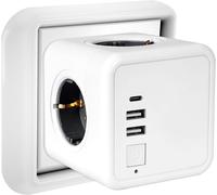 ChenQuanSarl-Pr Usb Multiple, Multipr Murale Cube 4 Pr s Avec 3 Usb Secteur, 7 En 1 Bloc Multipr s Usb Secteur Avec Interrupteur, Multipr Electrique Murale Usb Chargeur Pour Domicile, Bureau