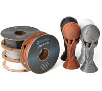 ChenQuanSarl-Pro-3 Lot De 4 Filaments Petg De Qualité Supérieure Pour Imprimante 3D 1,75 Mm, Précision Dimensionnelle +/- 0,02 Mm, 500 G ¿ Noir, Blanc, Marron, Argent
