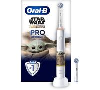 Chenquansarl-Pro Junior À Dents Électrique Star Wars Pour Enfants De 6 Ans Et Plus, Bros Doux, 2 Ttes Rondes De Recharge, 1 Chargeur, Minuteur Et Vibrations, Batterie Rechargeable