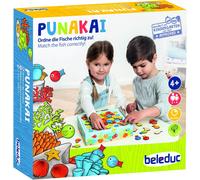 ChenQuanSarl-Punakai Jeu Enfant 4 Ans En Famille - Range Les Poissons En Ordre - Jeu 2 À 4 Joueurs Jeu De Société En Bois Fille & Garçon - Coordination Oeil-Main, Motricité Fine, Concentration & Lang