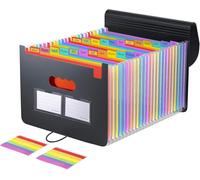 Chenquansarl-Range Document Bureau, 25 Compartments Organ Urs Trieur Document Range Papier,Chem Extensible Portable En Accordéon Avec Couverture Et Onglets Colorés