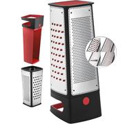ChenQuanSarl-Râpe Carrée Avec Bac Récupérateur, 29,5 X 11 X 11 Cm, 4 Surfaces De Râpe, Acier Inoxydable, Plastique, Râpe À Pommes De Terre, Râpe À Concombre