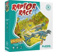 Chenquansarl-Raptor Race - Flexiq - Jeux De Société - Jeu De Course Tactique - Jeu Enfant 6 Ans - 2 À 5 Joueurs - 20 Min - Figurines Dinosaures - Plateau Double-Face - Version França