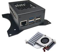 ChenQuanSarl-Raspberry Pi 5 Boîtier Big Avec Supports Vesa Et Active Cooler. Support Pour Shield Pcie M.2 Nvme Ssd (Case Big)