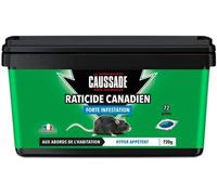 ChenQuanSarl-Raticide Canadien - Anti Rats & Souris - Fortes Infestations - Lieux Sec & Humides ¿ 72 Appâts Pâtes - Prêt À L'Emploi - Une Ingestion Suffit - Fabriqué En France - 720G Carpt720