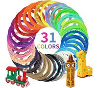 ChenQuanSarl-Recharge Stylo 3D, Fil Stylo 3D, Stylo 3D Filament, Recharges De Stylo 3D Doodler Start, Général 3D Pen Filament 1,75 Mm, 5M X 31 Par Rouleau, 155 M Au Total, Pour Stylos 3D Pour Enfants