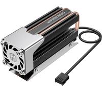 ChenQuanSarl-Refroidisseur De Caloduc Avec Ventilateur Corps De Refroidissement Pour M.2 Nvme (2280) Actif Ventilateur Pwm 25 Mm Silencieux 4 Coussinets Thermiques Caloduc En Cuivre