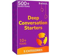 Chenquansarl-Rethink! Conversation Starters Universal ¿ Lot De 100 Cartes De Conversation ¿ 5 Catégories De Questions ¿ Jeu « Connaissez-Vous Vraiment Vos Amis »