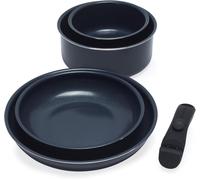 Chenquansarl-Rh03319eu7smartcliplotde5ensembledecasserolesetpolesempilablescramiqueantiadhsivesavecmancheamoviblesanspfaspourlinductiontablesdecuissonbleumarine
